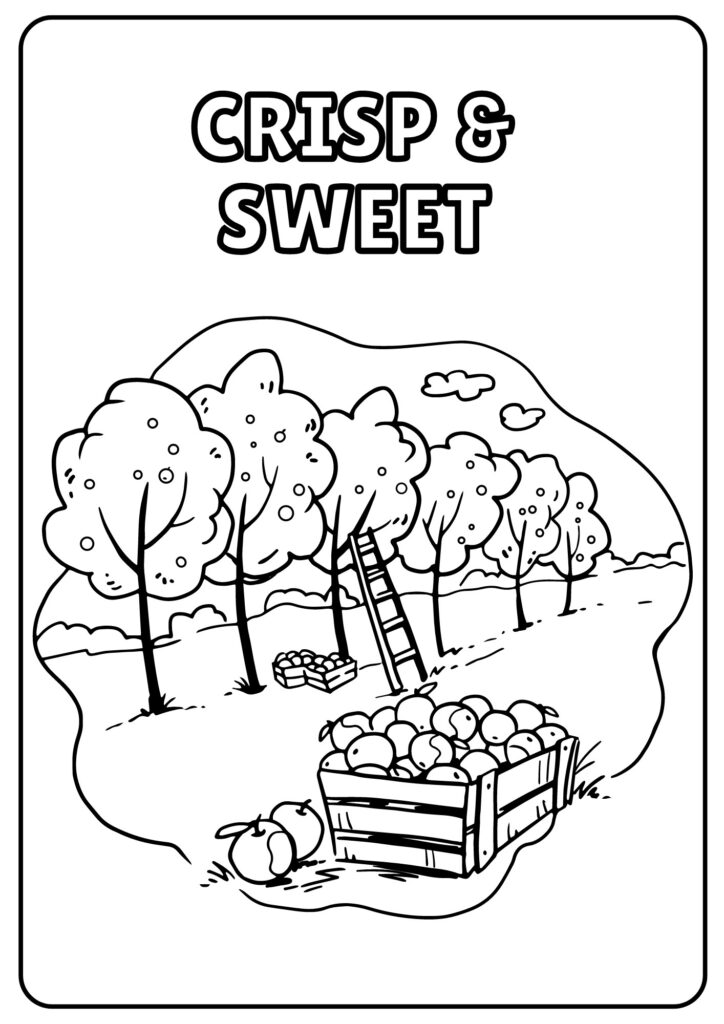 Apple Orchard - Coloring Page