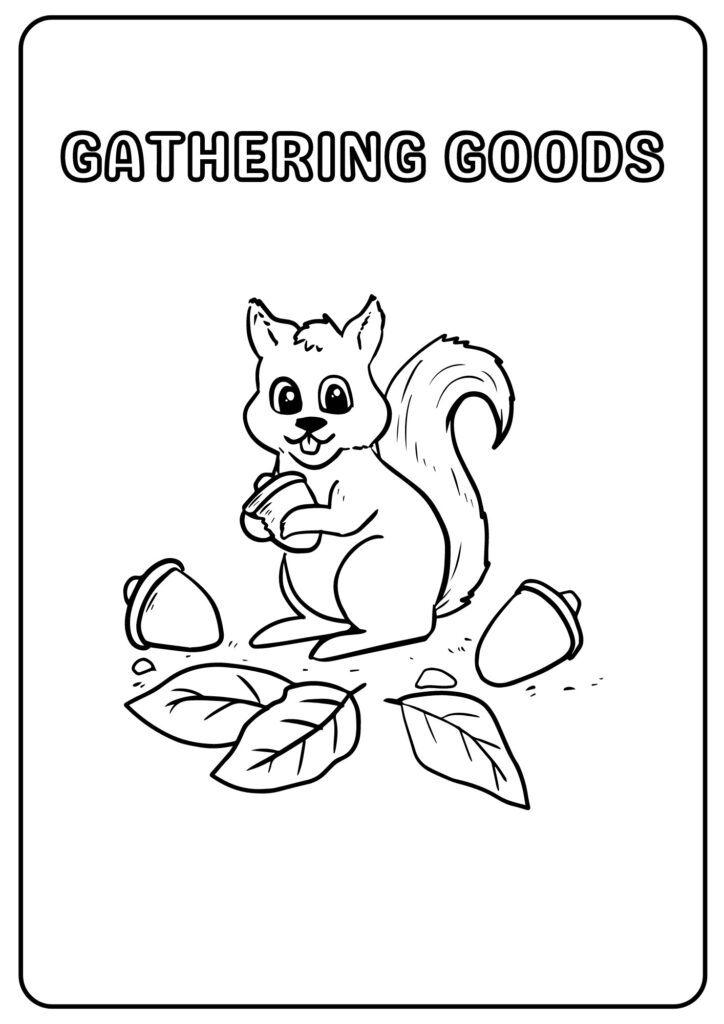 Squirrel Coloring Page