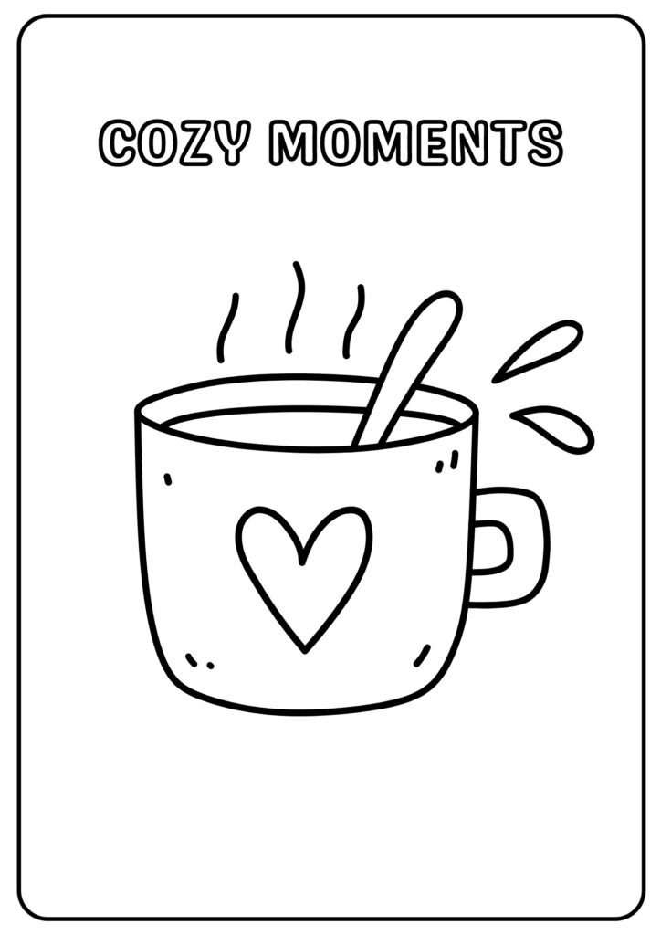 Cocoa Mug Coloring Page