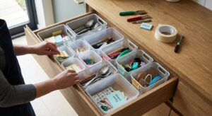 The Drawer Organization Hack Using Dollar Store Supplies